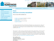 Tablet Screenshot of coventryhomefinder.com